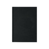 Notebook linen textile ruled A4 black