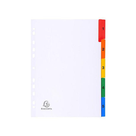 EXACOMPTA 1-5 multi-colour cardboard index