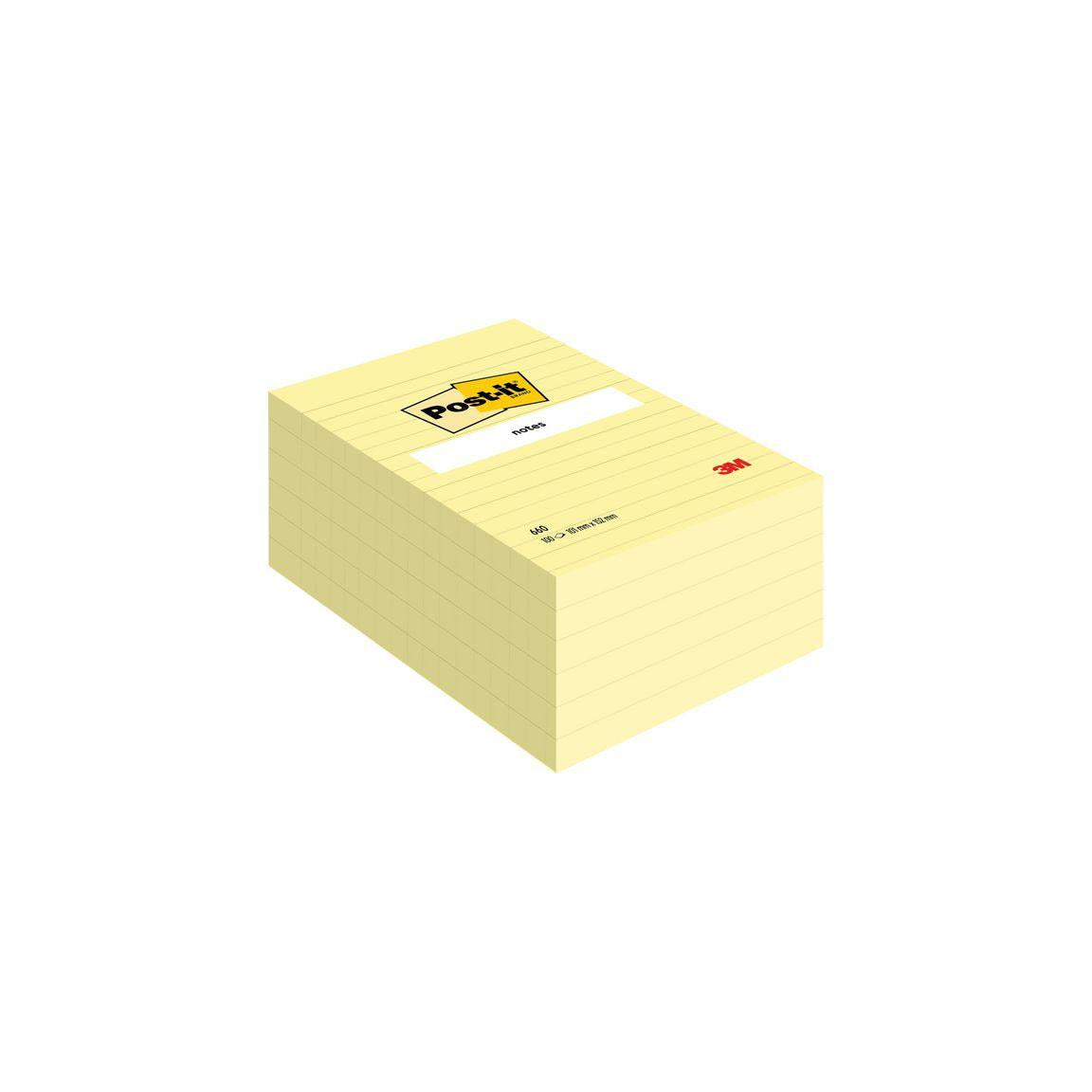 Notes POST-IT ruled 102x152mm yellow