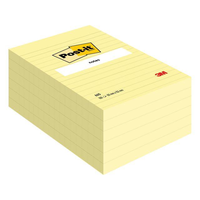Notes POST-IT ruled 102x152mm yellow