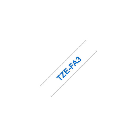 Tape BROTHER TZEFA3 12mm blue on white