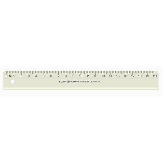 Ruler LINEX 20cm natural material
