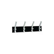 UNILUX coat hanger 4 hooks black/metal