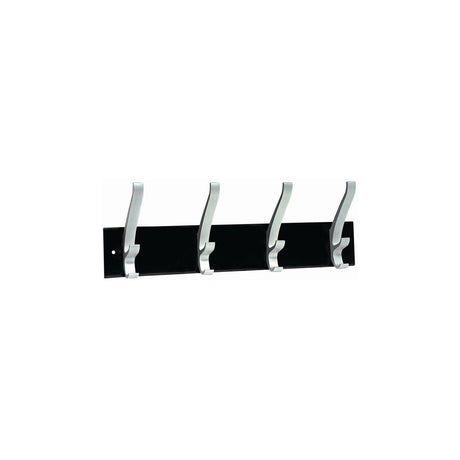 UNILUX coat hanger 4 hooks black/metal