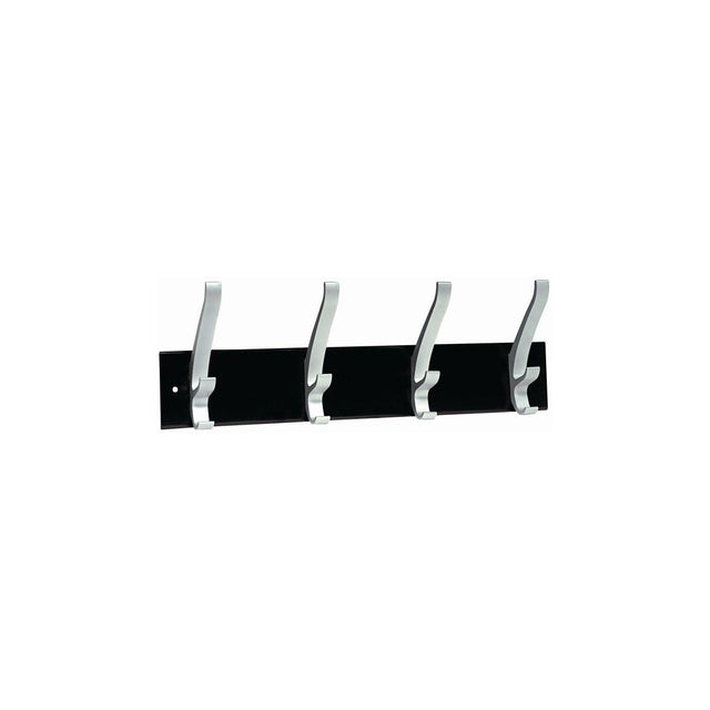 UNILUX coat hanger 4 hooks black/metal