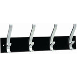 UNILUX coat hanger 4 hooks black/metal