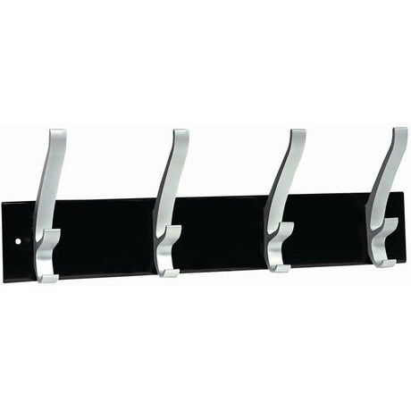 UNILUX coat hanger 4 hooks black/metal