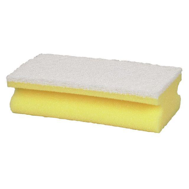 Cleaning sponge white/yellow 15x7cm 10/pack