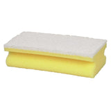Cleaning sponge white/yellow 15x7cm 10/pack
