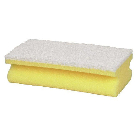 Cleaning sponge white/yellow 15x7cm 10/pack