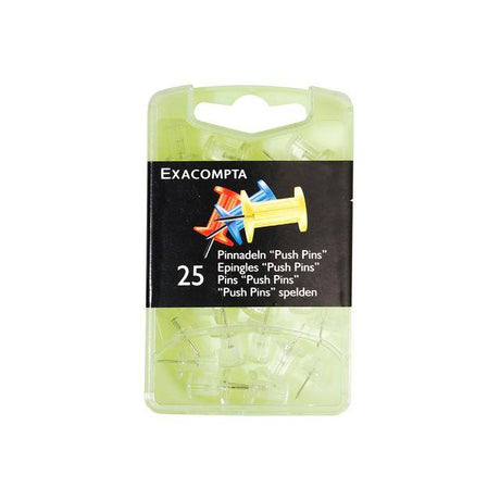 Push-pin map pins transparent 25/pack