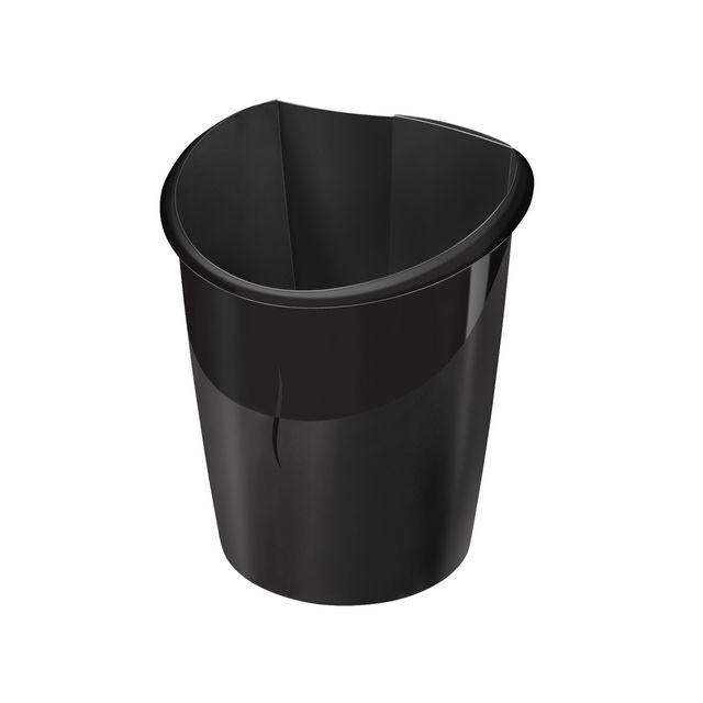 Wastepaper basket CEP Ellypse 15L black