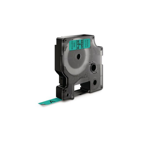 Tape DYMO D1 9mm black on green