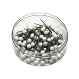 Map pins ACTUAL round white 100/pc