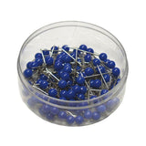 Map pins ACTUAL round blue 100/pack