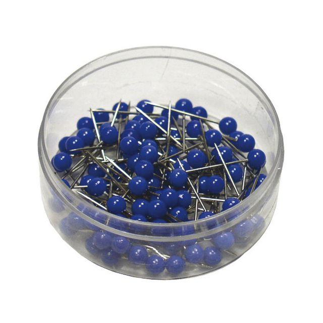 Map pins ACTUAL round blue 100/pack