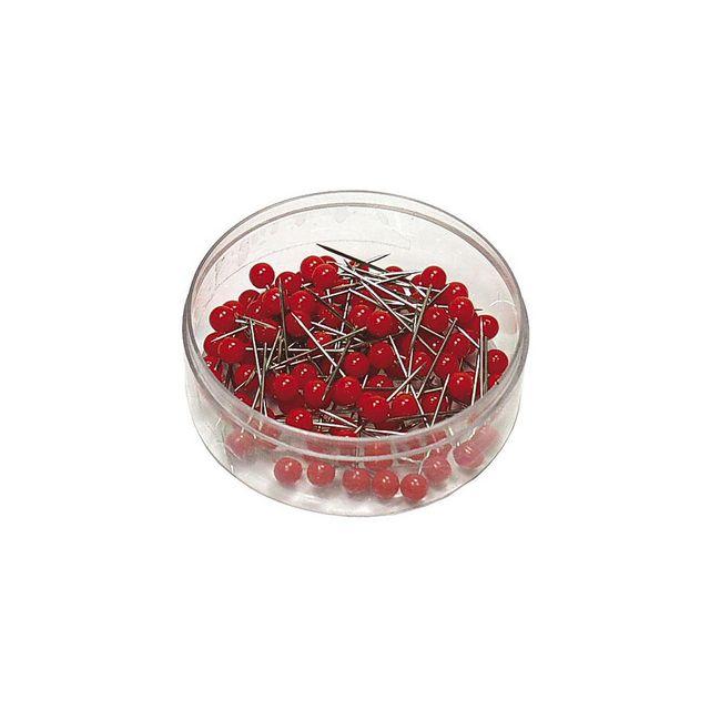 Map pins ACTUAL round red 100/pack