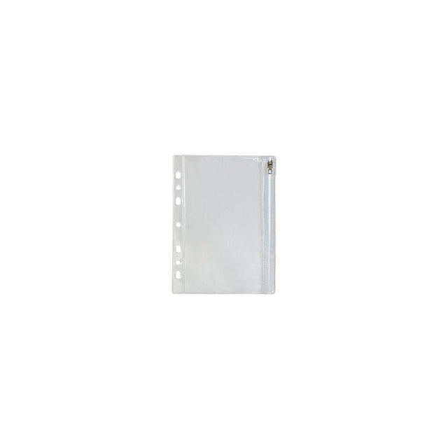 Plastic pocket BANTEX zip clear 10/pack