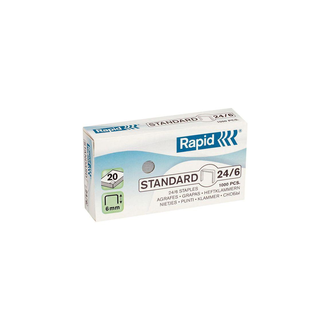 Staple RAPID 24/6 galvanised 1000/pc