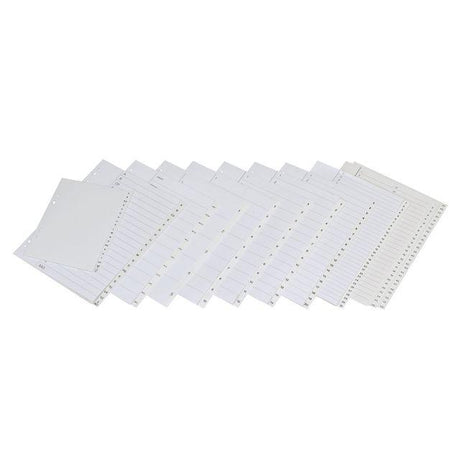Plastic register PP A4+ 1-12 white