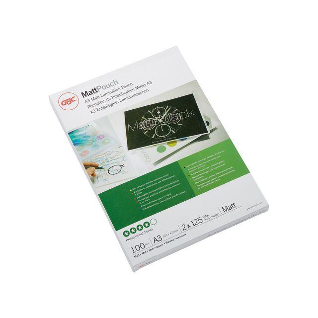 Laminate GBC A3 125mic matt 100/pack