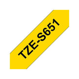 Tape BROTHER TZES651 24mm black/yellow