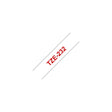 Tape BROTHER TZE232 12mm Red on White