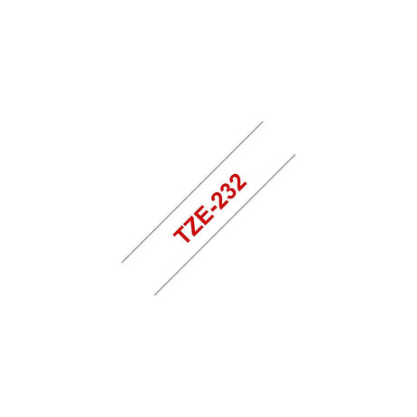 Tape BROTHER TZE232 12mm Red on White