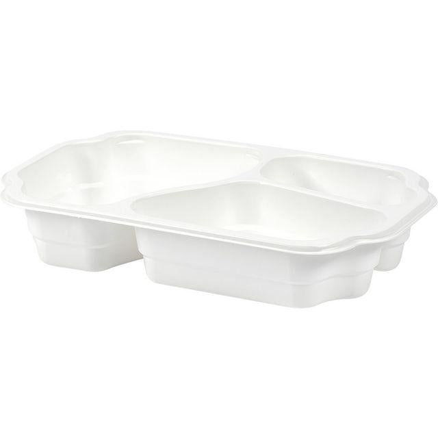 DUNIform 3-compartment takeaway PP white 246/pc