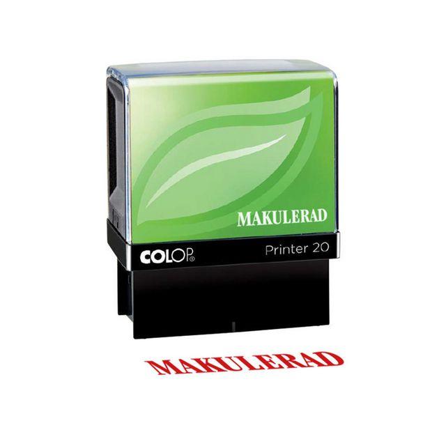 Stamp standard text COLOP MAKULERAD Red