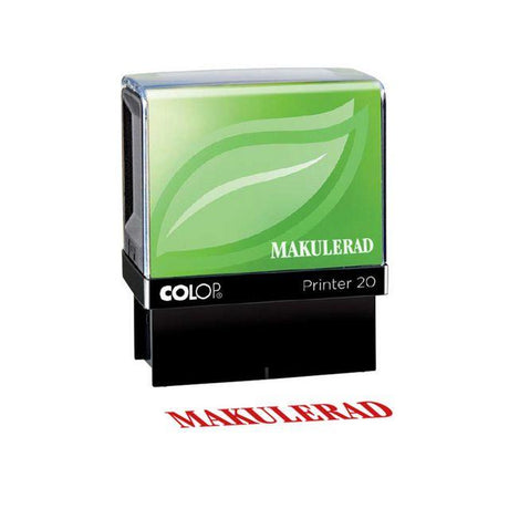 Stamp standard text COLOP MAKULERAD Red