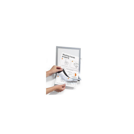 Magnetic frame DURAFRAME A4 silver 2/pc