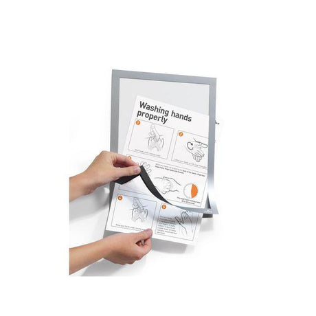 Magnetic frame DURAFRAME A4 silver 2/pc