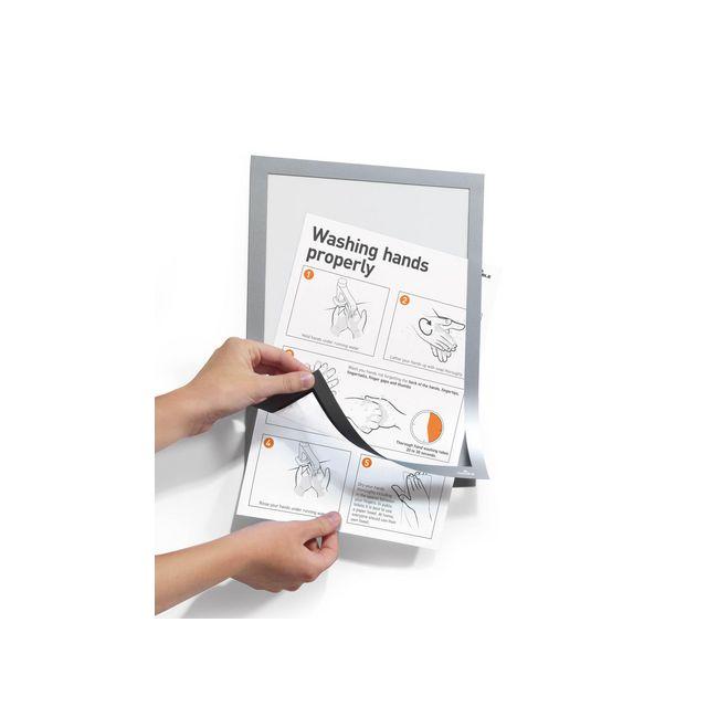 Magnetic frame DURAFRAME A4 silver 2/pc