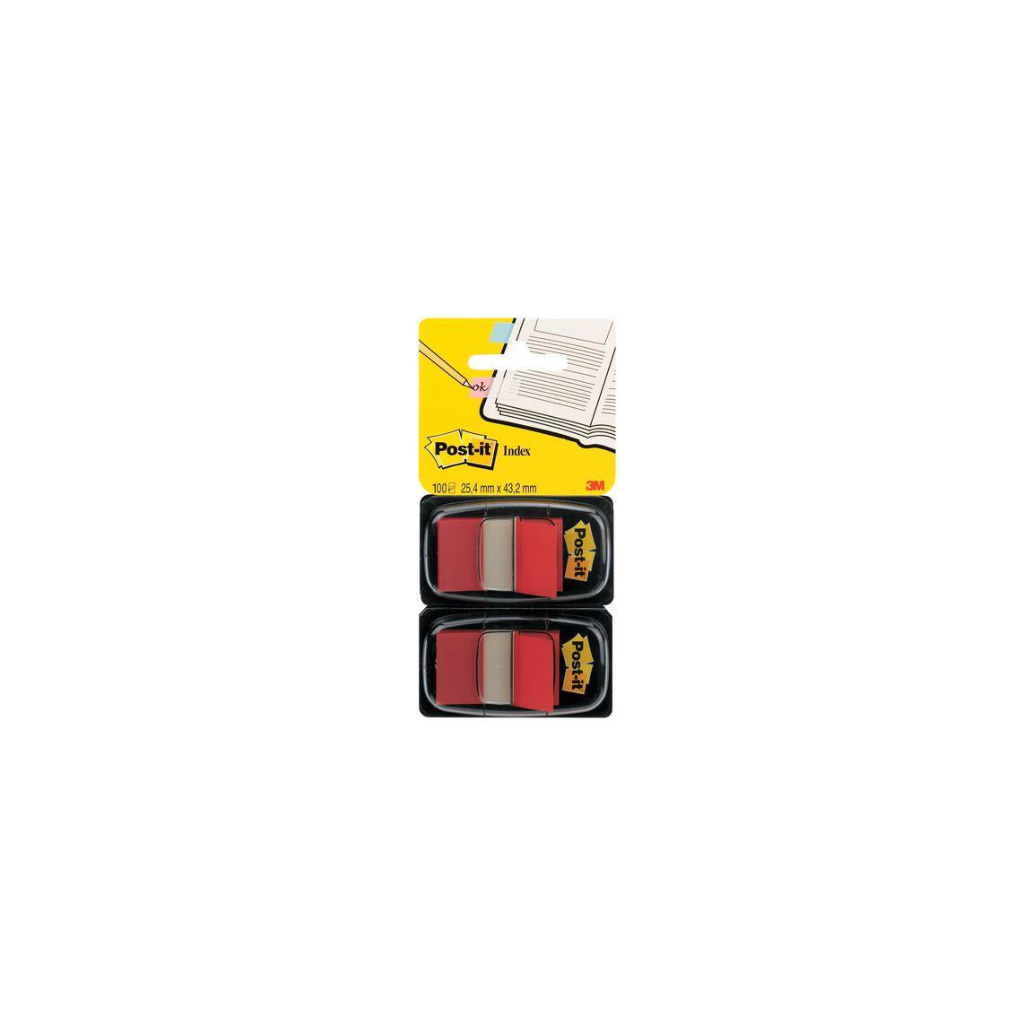 Index POST-IT 25,4x43,2mm red 100/pack