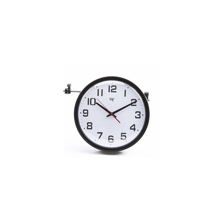 Wall clock TIQ with plastic lens Ø35cm black
