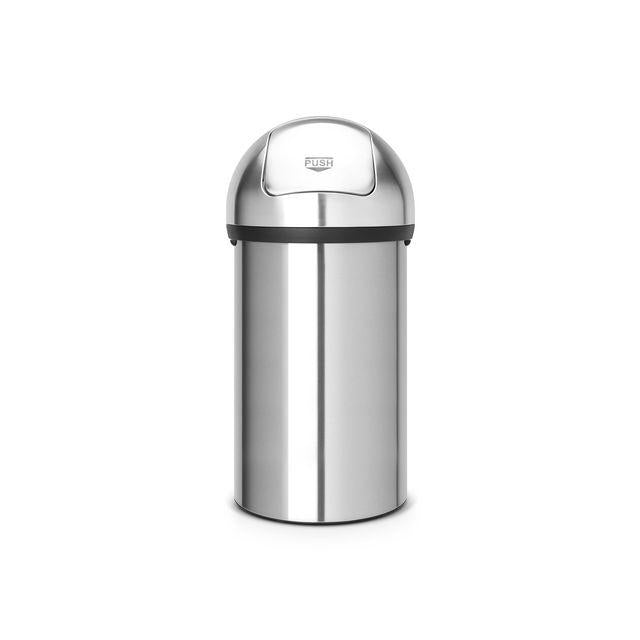 Wastepaper basket BRABANTIA Push 60L steel