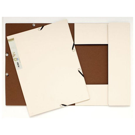 Rubber band folder FOREVER cardboard 3-cl sand