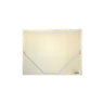 Rubber band folder plastic 3-cl A4 transp white