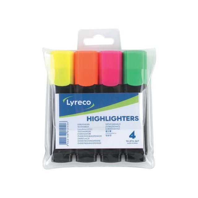 Highlighter LYRECO 2-5mm 4/pack