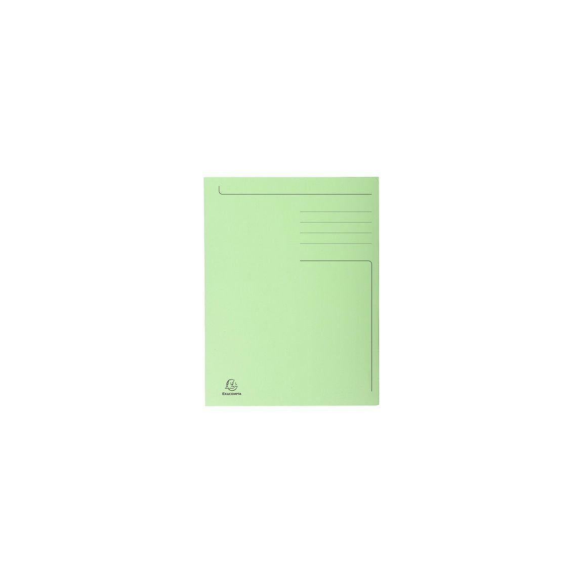 Folder EXACOMPTA 3-colour cardboard 280g A4 green