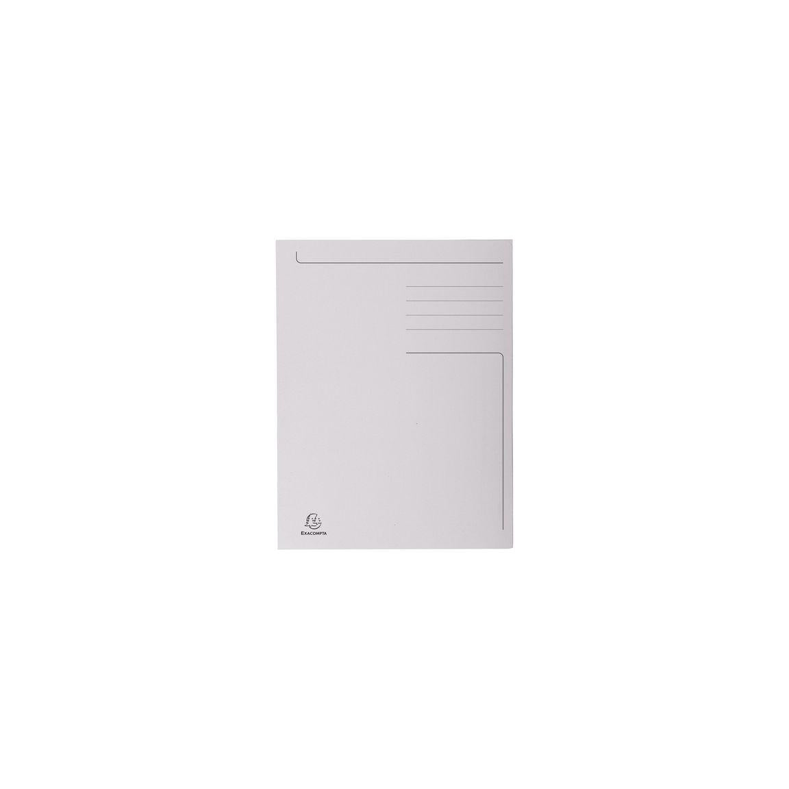 Folder EXACOMPTA 3-colour cardboard 280g A4 grey