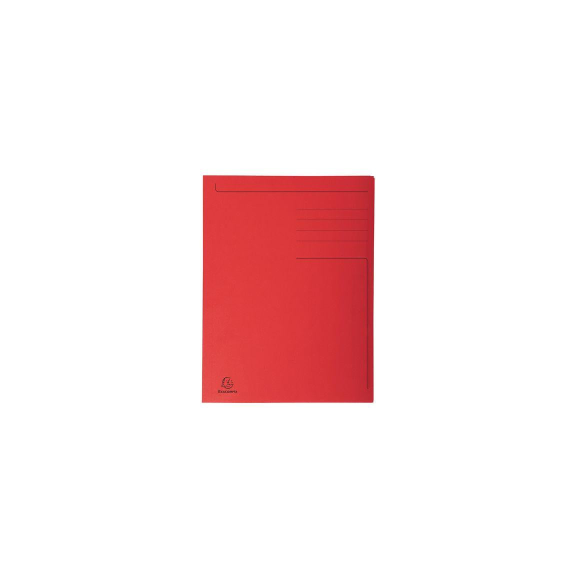 Folder EXACOMPTA 3-colour cardboard 280g A4 red