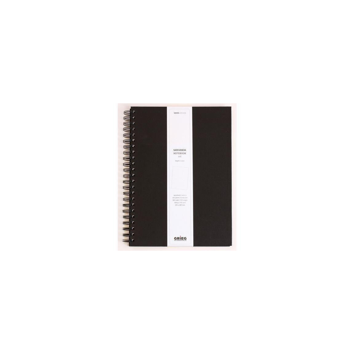 Ant.bok GRIEG Design A4 100g line black