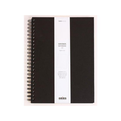 Ant.bok GRIEG Design A4 100g line black
