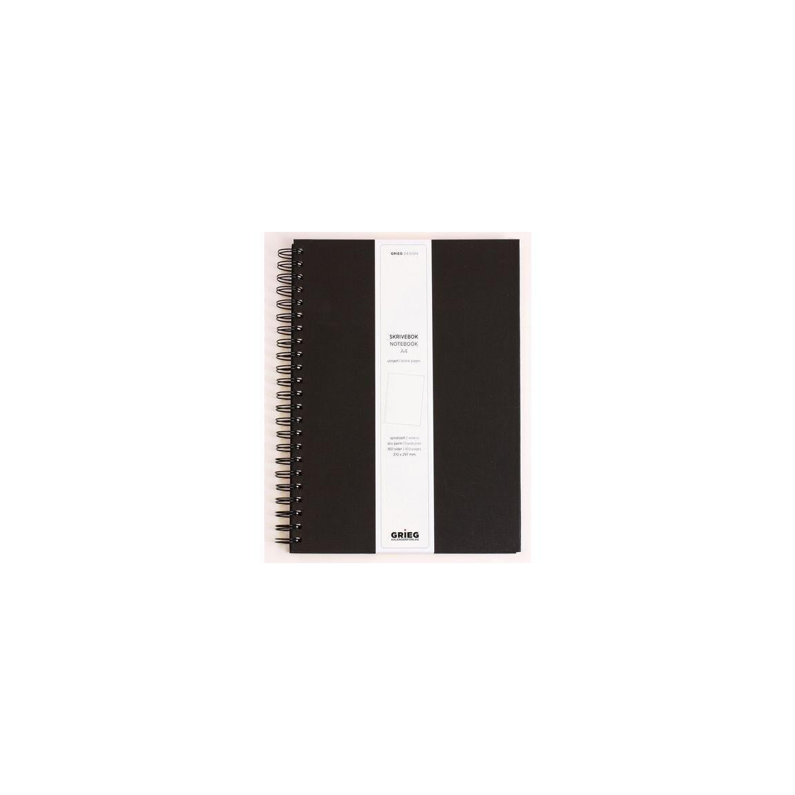 Ant.bok GRIEG Design A4 100g olinj black