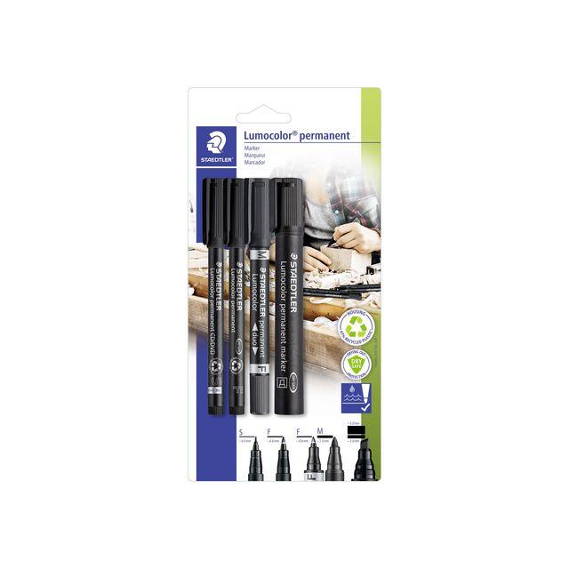 Universal pen LUMOCOLOR P Mix set 4/pack