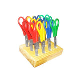 Scissor rack with 12 pairs of scissors