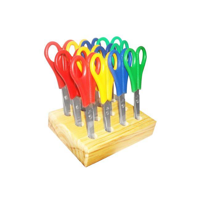 Scissor rack with 12 pairs of scissors