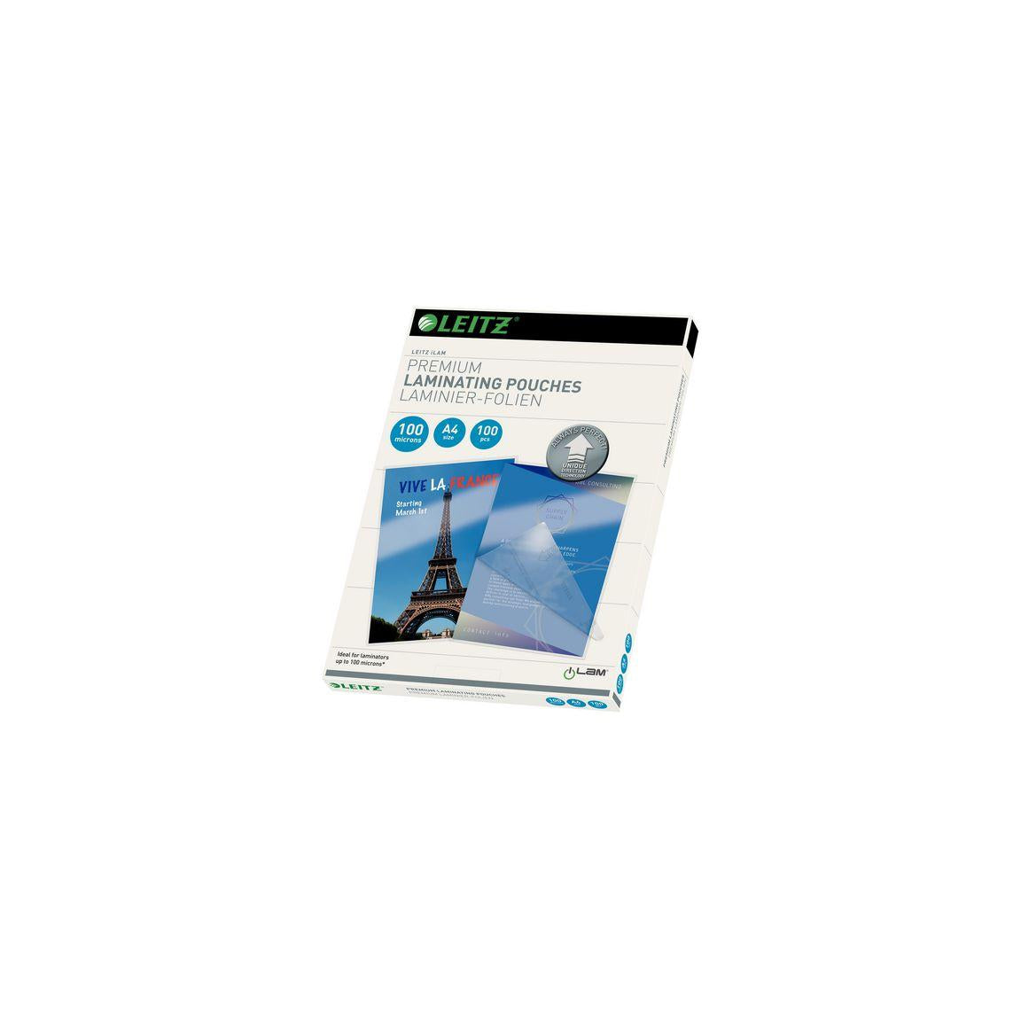 Laminate LEITZ UDT A4 100mic clear 100/pack